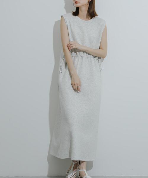 SENSE OF PLACE by URBAN RESEARCH（センスオブプレイスバイアーバンリサーチ）の「ウエストドロストワンピース（ワンピース・レディース・ライトブルー/ブラック/ライトグレー・S/ONE）」の3枚目の写真