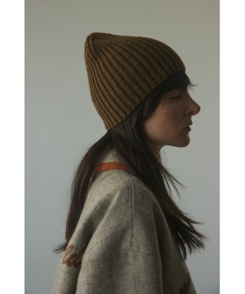 BLACK BY MOUSSY(ブラックバイマウジー)の「knit hat(ニットハット)(ニットキャップ/ビーニー・レディース・ブラック/カーキ/グレー/パープル・FREE)」の12枚目の写真
