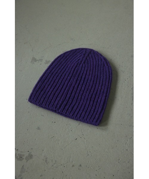 BLACK BY MOUSSY(ブラックバイマウジー)の「knit hat(ニットハット)(ニットキャップ/ビーニー・レディース・ブラック/カーキ/グレー/パープル・FREE)」の8枚目の写真