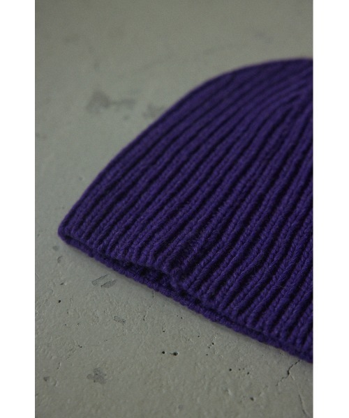BLACK BY MOUSSY(ブラックバイマウジー)の「knit hat(ニットハット)(ニットキャップ/ビーニー・レディース・ブラック/カーキ/グレー/パープル・FREE)」の7枚目の写真
