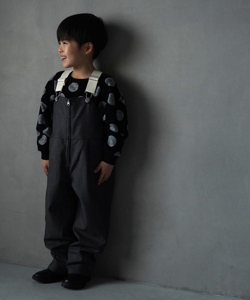 MAKE YOUR DAY(メイクユアデイ)の「無地オーバーオール■80~140cm(サロペット/オーバーオール・キッズ・グレー/アイボリー/ブラック・100/90/80/140/130/120/110)」の1枚目の写真