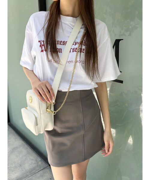 EVRIS(エヴリス)の「【WEB限定】レースビスチェSETTシャツ(Tシャツ/カットソー・レディース・グレー/ホワイト・FREE)」の5枚目の写真
