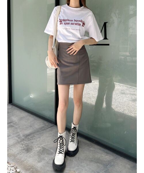 EVRIS(エヴリス)の「【WEB限定】レースビスチェSETTシャツ(Tシャツ/カットソー・レディース・グレー/ホワイト・FREE)」の7枚目の写真