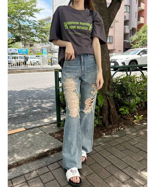 EVRIS(エヴリス)の「【WEB限定】レースビスチェSETTシャツ(Tシャツ/カットソー・レディース・グレー/ホワイト・FREE)」の12枚目の写真