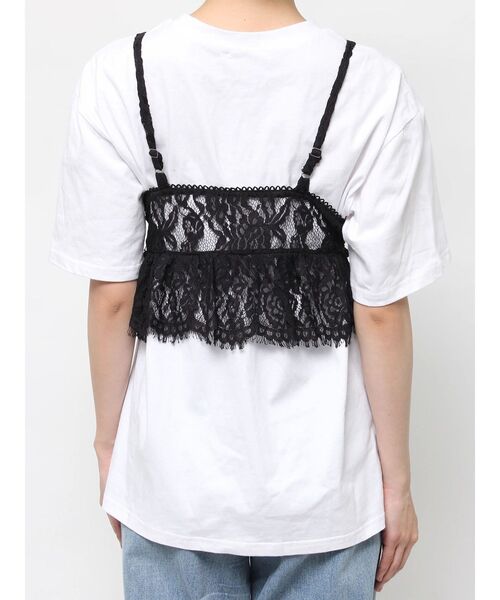 EVRIS(エヴリス)の「【WEB限定】レースビスチェSETTシャツ(Tシャツ/カットソー・レディース・グレー/ホワイト・FREE)」の18枚目の写真
