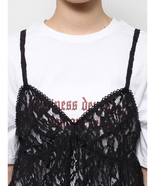EVRIS(エヴリス)の「【WEB限定】レースビスチェSETTシャツ(Tシャツ/カットソー・レディース・グレー/ホワイト・FREE)」の19枚目の写真