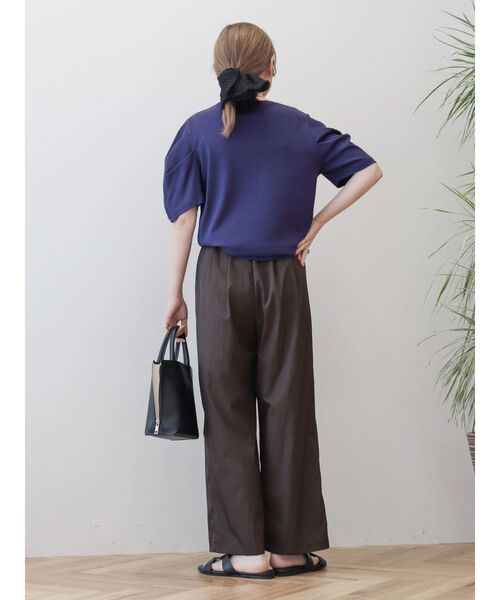 AMERICAN HOLIC（アメリカンホリック）の「接触冷感タックスリーブ5分袖カットプルオーバー（Tシャツ/カットソー・レディース・オフホワイト/ブラック/パープル・M/L）」の20枚目の写真