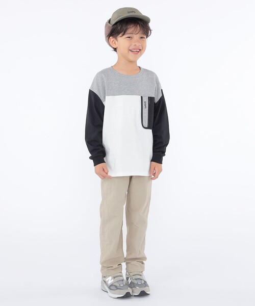 SHIPS（シップス）の「SHIPS KIDS:100～130cm /〈接触冷感/UVカット〉長袖 TEE（Tシャツ/カットソー・キッズ・オフホワイト/グレー・100/110/120/130）」の6枚目の写真
