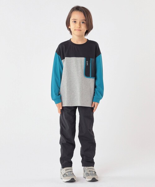 SHIPS（シップス）の「SHIPS KIDS:100～130cm /〈接触冷感/UVカット〉長袖 TEE（Tシャツ/カットソー・キッズ・オフホワイト/グレー・100/110/120/130）」の9枚目の写真