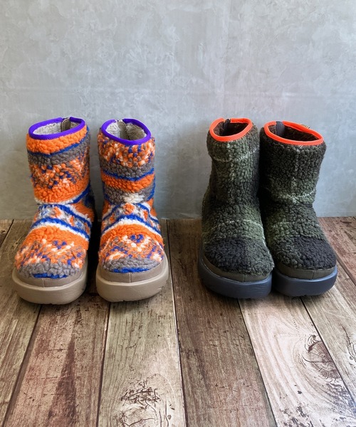 Rin clover（リンクローバー）の「厚底 モコモコあたたか バックファスナー ショートブーツ（ブーツ・レディース・ブラウン/カーキ・S/M/L/LL）」の11枚目の写真