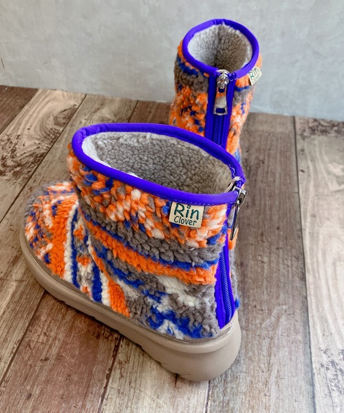 Rin clover（リンクローバー）の「厚底 モコモコあたたか バックファスナー ショートブーツ（ブーツ・レディース・ブラウン/カーキ・S/M/L/LL）」の10枚目の写真