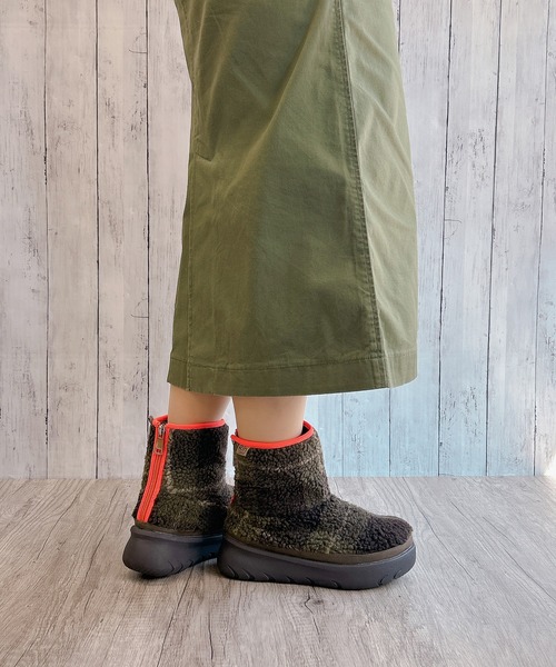 Rin clover（リンクローバー）の「厚底 モコモコあたたか バックファスナー ショートブーツ（ブーツ・レディース・ブラウン/カーキ・S/M/L/LL）」の18枚目の写真