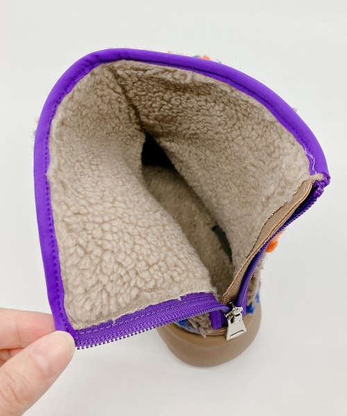 Rin clover（リンクローバー）の「厚底 モコモコあたたか バックファスナー ショートブーツ（ブーツ・レディース・ブラウン/カーキ・S/M/L/LL）」の15枚目の写真