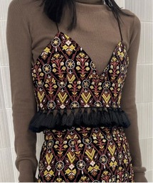 トップス INDIA EMBROIDERY BUSTIER Ameri（アメリ）の「INDIA EMBROIDERY BUSTIER（その他トップス