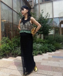 Ameri（アメリ）の「INDIA EMBROIDERY BUSTIER（その他トップス