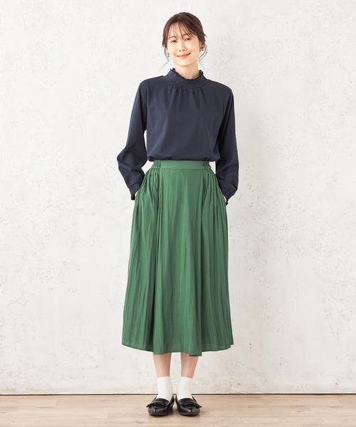 Petit Honfleur(プチオンフルール)の「★春ブラウス★レースリーブプルオーバー(Tシャツ/カットソー・レディース・グリーン/アイボリー/ネイビー・L/M)」の17枚目の写真