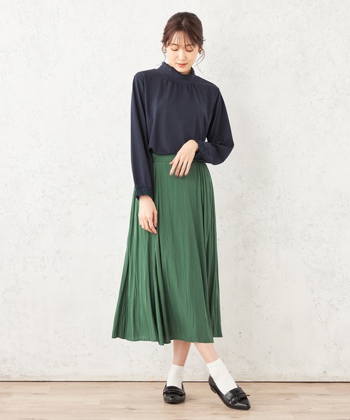 Petit Honfleur(プチオンフルール)の「★春ブラウス★レースリーブプルオーバー(Tシャツ/カットソー・レディース・グリーン/アイボリー/ネイビー・L/M)」の18枚目の写真