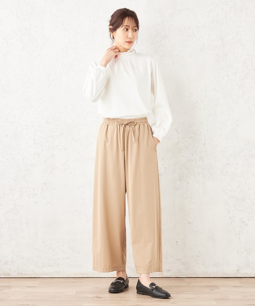 Petit Honfleur(プチオンフルール)の「★春ブラウス★レースリーブプルオーバー(Tシャツ/カットソー・レディース・グリーン/アイボリー/ネイビー・L/M)」の5枚目の写真