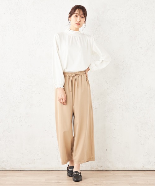 Petit Honfleur(プチオンフルール)の「★春ブラウス★レースリーブプルオーバー(Tシャツ/カットソー・レディース・グリーン/アイボリー/ネイビー・L/M)」の6枚目の写真