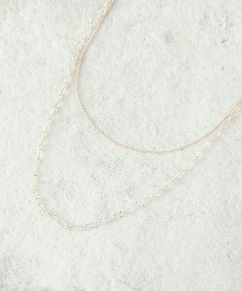 grove（グローブ）の「◆デザインチェーン2連ネックレス（ネックレス・レディース・シルバー系/ゴールド/シルバー・00）」の2枚目の写真