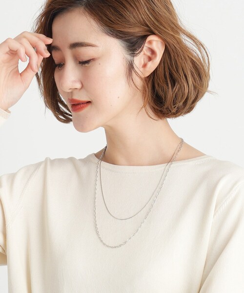 grove（グローブ）の「◆デザインチェーン2連ネックレス（ネックレス・レディース・シルバー系/ゴールド/シルバー・00）」の4枚目の写真
