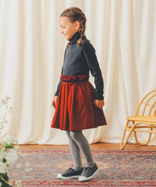 こども ビームス（コドモビームス）の「コーデュロイ ショーツ イン スカート 2024（100～140cm）（スカート・キッズ・ブルー系その他4/レッド系その他7・110/100/140/130/120）」の5枚目の写真