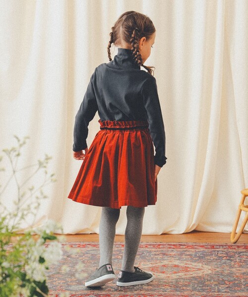 こども ビームス（コドモビームス）の「コーデュロイ ショーツ イン スカート 2024（100～140cm）（スカート・キッズ・ブルー系その他4/レッド系その他7・110/100/140/130/120）」の6枚目の写真