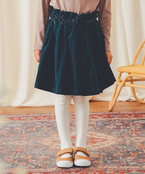 こども ビームス（コドモビームス）の「コーデュロイ ショーツ イン スカート 2024（100～140cm）（スカート・キッズ・ブルー系その他4/レッド系その他7・110/100/140/130/120）」の7枚目の写真