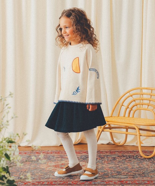 こども ビームス（コドモビームス）の「コーデュロイ ショーツ イン スカート 2024（100～140cm）（スカート・キッズ・ブルー系その他4/レッド系その他7・110/100/140/130/120）」の9枚目の写真