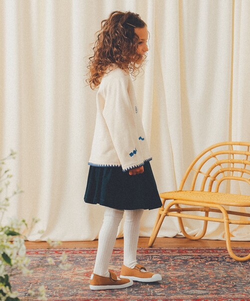 こども ビームス（コドモビームス）の「コーデュロイ ショーツ イン スカート 2024（100～140cm）（スカート・キッズ・ブルー系その他4/レッド系その他7・110/100/140/130/120）」の10枚目の写真