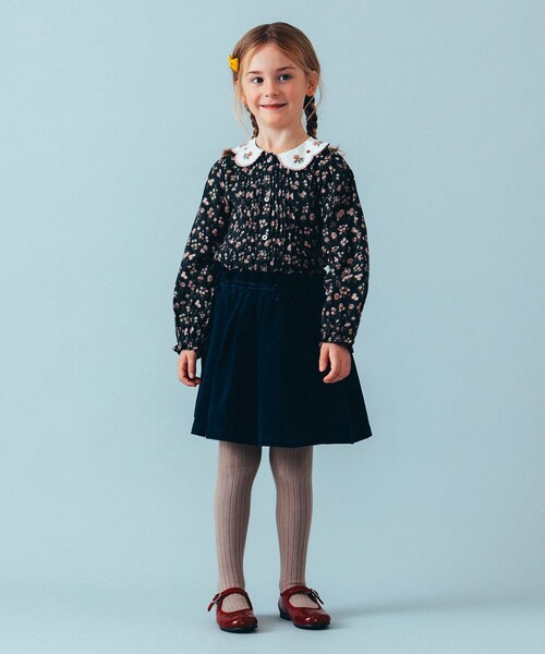 こども ビームス（コドモビームス）の「コーデュロイ ショーツ イン スカート 2024（100～140cm）（スカート・キッズ・ブルー系その他4/レッド系その他7・110/100/140/130/120）」の11枚目の写真