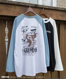 【GREMLINS/グレムリン】ワンポイントロゴ&ロックテイスト ギズモイラストデザイン ヘビーオンス ロングスリーブTシャツ/ラグランスリーブ