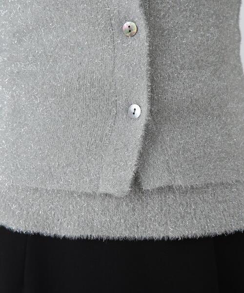 N.（N. Natural Beauty Basic）（エヌエヌナチュラルビューティーベーシック）の「◆ラメフェザービスチェニットセット（ニット/セーター・レディース・コーラルピンク/グレー/ネイビー・MEDIUM）」の5枚目の写真