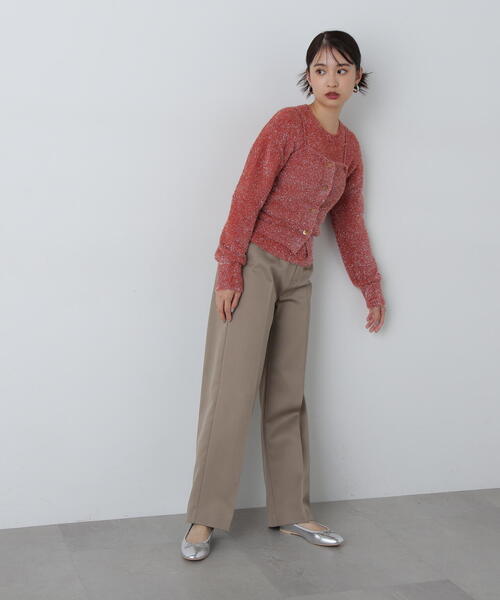 N.（N. Natural Beauty Basic）（エヌエヌナチュラルビューティーベーシック）の「◆ラメフェザービスチェニットセット（ニット/セーター・レディース・コーラルピンク/グレー/ネイビー・MEDIUM）」の13枚目の写真