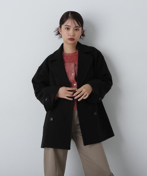 N.（N. Natural Beauty Basic）（エヌエヌナチュラルビューティーベーシック）の「◆ラメフェザービスチェニットセット（ニット/セーター・レディース・コーラルピンク/グレー/ネイビー・MEDIUM）」の15枚目の写真