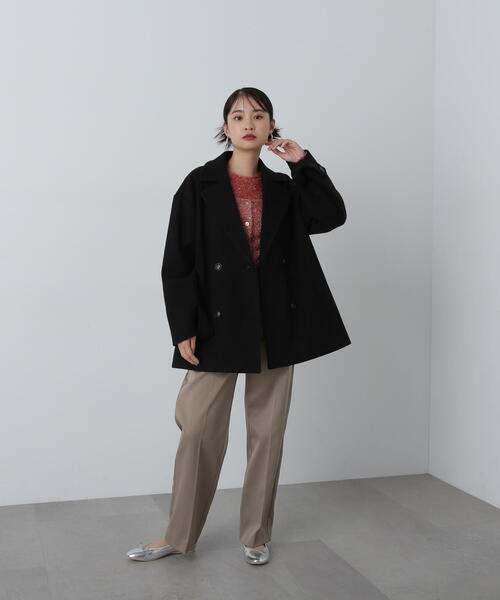 N.（N. Natural Beauty Basic）（エヌエヌナチュラルビューティーベーシック）の「◆ラメフェザービスチェニットセット（ニット/セーター・レディース・コーラルピンク/グレー/ネイビー・MEDIUM）」の16枚目の写真