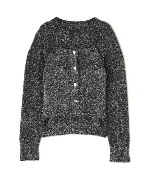 N.（N. Natural Beauty Basic）（エヌエヌナチュラルビューティーベーシック）の「◆ラメフェザービスチェニットセット（ニット/セーター・レディース・コーラルピンク/グレー/ネイビー・MEDIUM）」の17枚目の写真