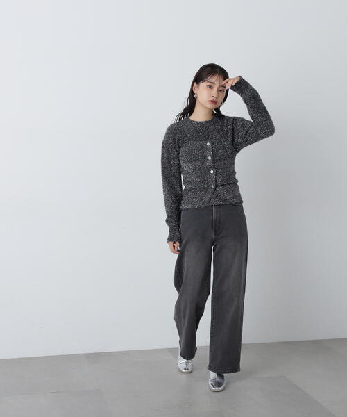 N.（N. Natural Beauty Basic）（エヌエヌナチュラルビューティーベーシック）の「◆ラメフェザービスチェニットセット（ニット/セーター・レディース・コーラルピンク/グレー/ネイビー・MEDIUM）」の21枚目の写真