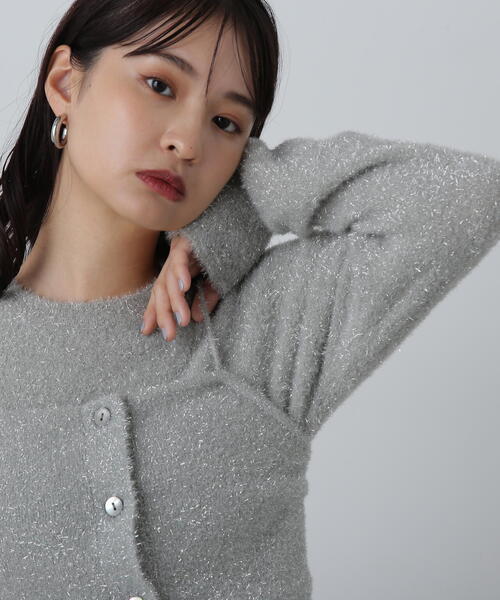 【セール】◆ラメフェザービスチェニットセット（ニット/セーター）｜N.（N. Natural Beauty Basic）（エヌエヌナチュラルビューティーベーシック） 7,480円