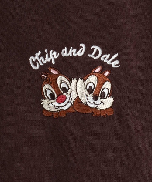 Disney（ディズニー）の「Disney（ディズニー）キャラクターワンポイント刺繍サイドライン スウェットトラックジャケット レディース メンズ（ジャージ・レディース・ブラック/ダークグリーン/ブラウン/オフホワイト・M/L）」の11枚目の写真