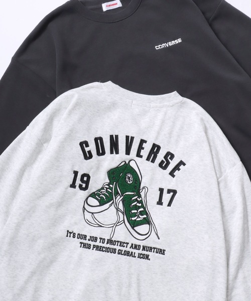 CONVERSE(コンバース)の「CONVERSE/コンバース オーバーサイズ 裏起毛 オールスター スニーカー サガラ刺繍デザイン/ゲームシャツ ユニフォームデザイン スウェット トレーナー/レディース メンズ(スウェット・レディース・ブラック系その他2/グレー系その他2/グレイッシュベージュ/グレイッシュブルー/スミクロ/ブラック/アッシュグレー/オフホワイト/ブラック系その他/グレー系その他/ホワイト系その他/グレー系その他3/ブラック系その他3・LL/M/L)」の8枚目の写真