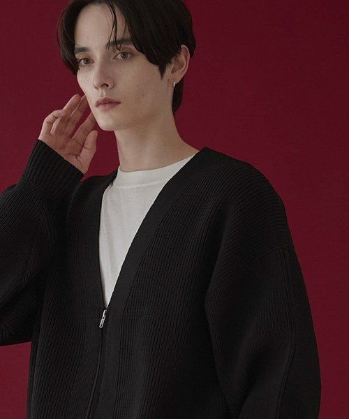 LUCY（ルーシー）の「LUCY/クリアライトZIPカーディガン（カーディガン/ボレロ・メンズ・ブラック・MEDIUM/LARGE）」の3枚目の写真