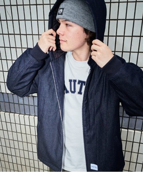 NAUTICA（ノーティカ）の「【大人向けサイズあり】【NAUTICA】デニムジップアップジャケット（ブルゾン・キッズ・ブラック/インディゴブルー・M/L/XL）」の2枚目の写真