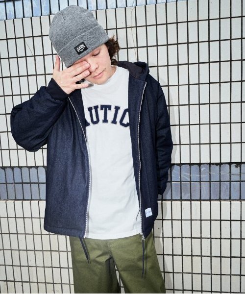 NAUTICA（ノーティカ）の「【大人向けサイズあり】【NAUTICA】デニムジップアップジャケット（ブルゾン・キッズ・ブラック/インディゴブルー・M/L/XL）」の4枚目の写真