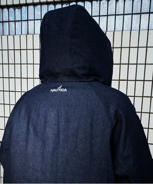 NAUTICA（ノーティカ）の「【大人向けサイズあり】【NAUTICA】デニムジップアップジャケット（ブルゾン・キッズ・ブラック/インディゴブルー・M/L/XL）」の6枚目の写真