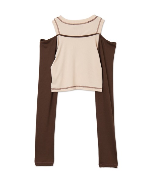 dispark（ディスパーク）の「DISPARK/ナンバリングロゴレイヤードロンT（Tシャツ/カットソー・レディース・ネイビー/ブラウン・FREE）」の15枚目の写真