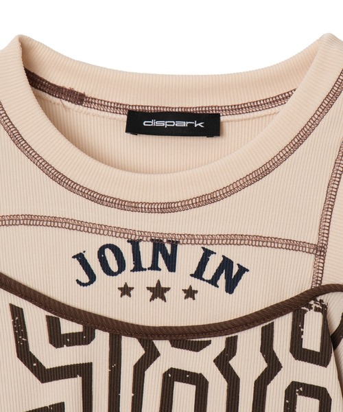dispark（ディスパーク）の「DISPARK/ナンバリングロゴレイヤードロンT（Tシャツ/カットソー・レディース・ネイビー/ブラウン・FREE）」の16枚目の写真