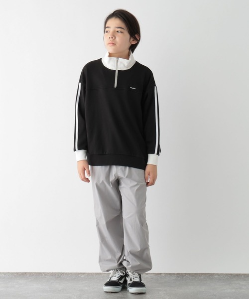 GLOBAL WORK(グローバルワーク)の「乾きやすいハーフZIPスウェット/149158(スウェット・キッズ・ブラック/ネイビー/杢グレー・170cm/160cm/150cm/140cm/130cm)」の4枚目の写真