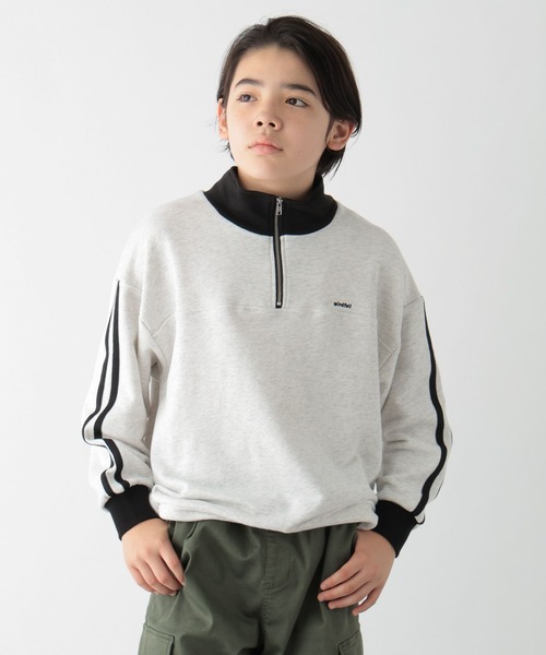 GLOBAL WORK(グローバルワーク)の「乾きやすいハーフZIPスウェット/149158(スウェット・キッズ・ブラック/ネイビー/杢グレー・170cm/160cm/150cm/140cm/130cm)」の14枚目の写真