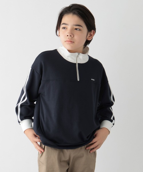 GLOBAL WORK(グローバルワーク)の「乾きやすいハーフZIPスウェット/149158(スウェット・キッズ・ブラック/ネイビー/杢グレー・170cm/160cm/150cm/140cm/130cm)」の19枚目の写真